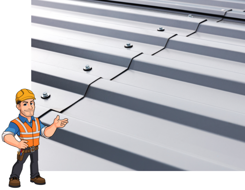 about us bargain metal buildings - image of a steel roof panel