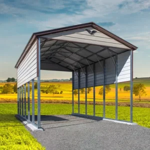 18X30X14 Vertical Roof Metal RV Cover