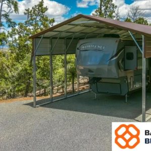 18X40X15 Vertical Roof Metal RV Cover