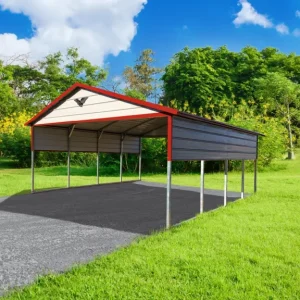 20x20x8 Boxed Eave Standard Roof Carport