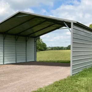 24X20X9 Boxed Eave Metal Carport