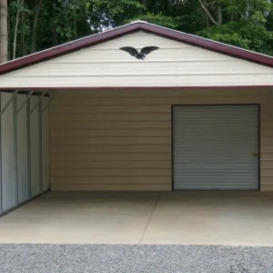 24X40X9 Vertical Roof Metal Combo Unit