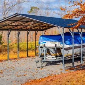 24x30 vertical roof 2 car carport