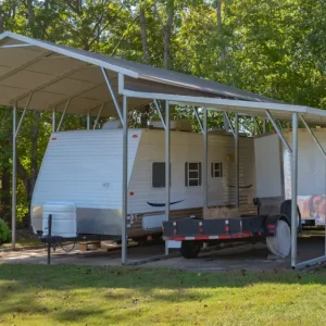 28X25X11 8 With 10 Wide Lean-To Vertical Roof Metal Carport