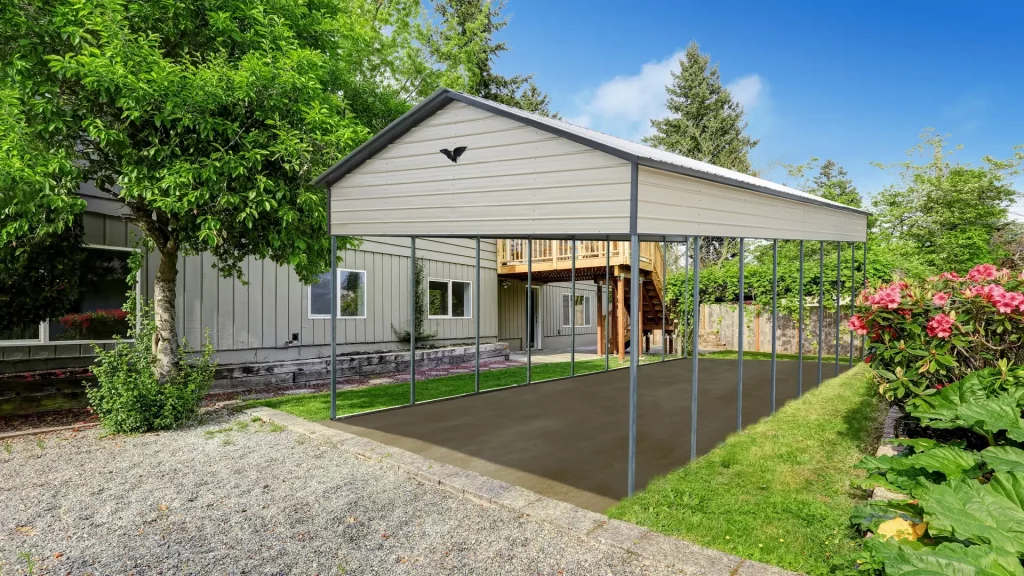 28X40X14 Vertical Roof Metal Carport