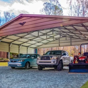 30X25X8 Vertical Roof Metal Carport