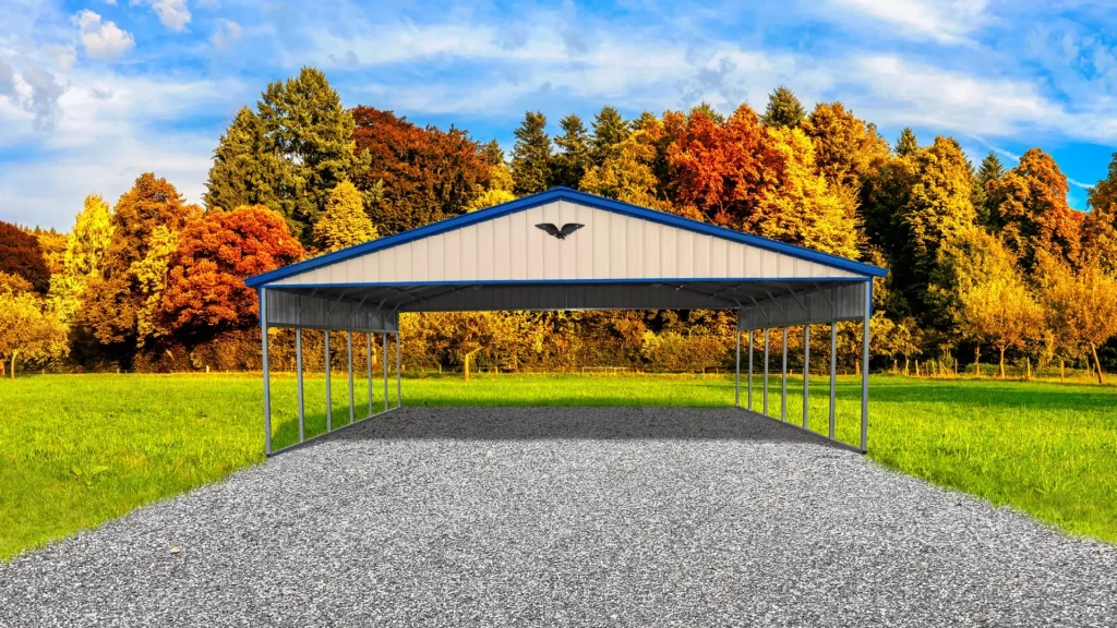 30X30X10 Vertical Roof Metal Carport FB91