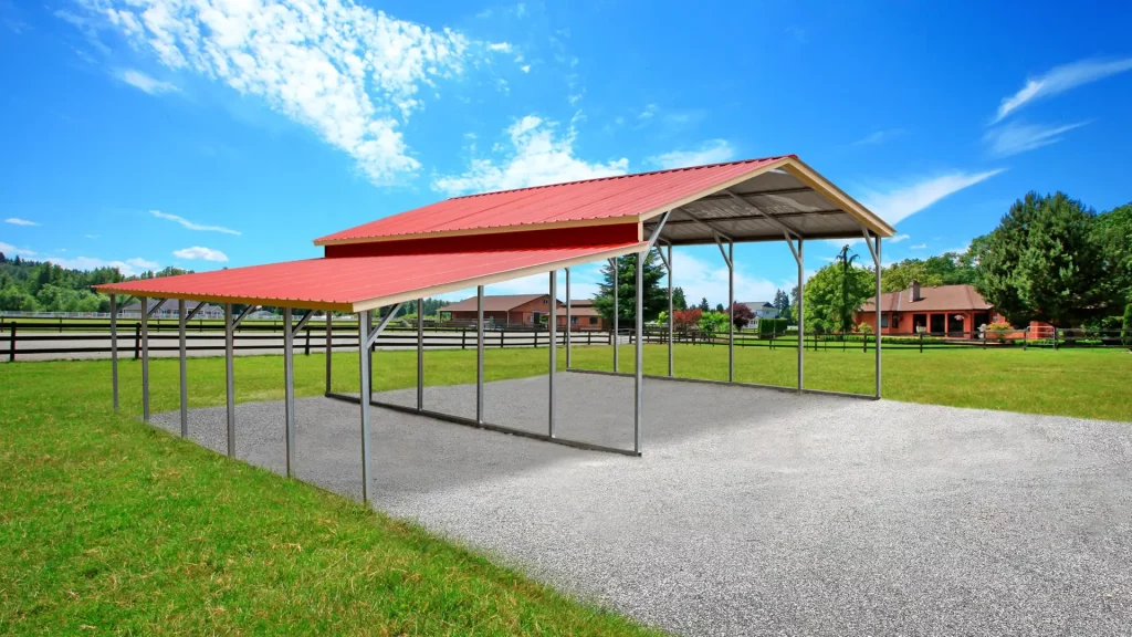 32X25X9-6 Vertical Roof Metal Carport