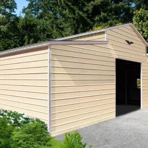 34X30X13 With 10 Wide Lean-To10FT Vertical Roof Metal Barn