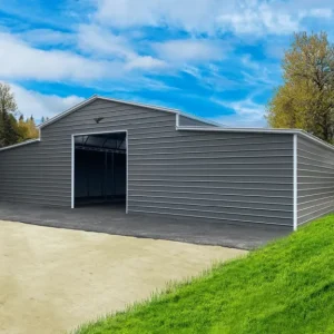60X100X14/10 Vertical Roof Metal Barn With 15 Wide Lean-To
