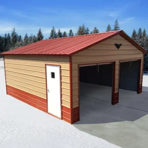 16X20X8 Vertical Roof Metal Garage