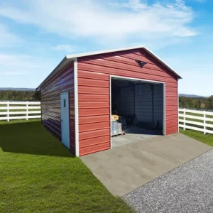 18X25X9 Boxed Eave Roof Metal Garage