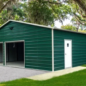 22X30X9 Boxed Eave Roof Metal Garage