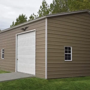 A 24X40X12 Vertical Roof Side Entry Garage with a 24X40X12 size.
